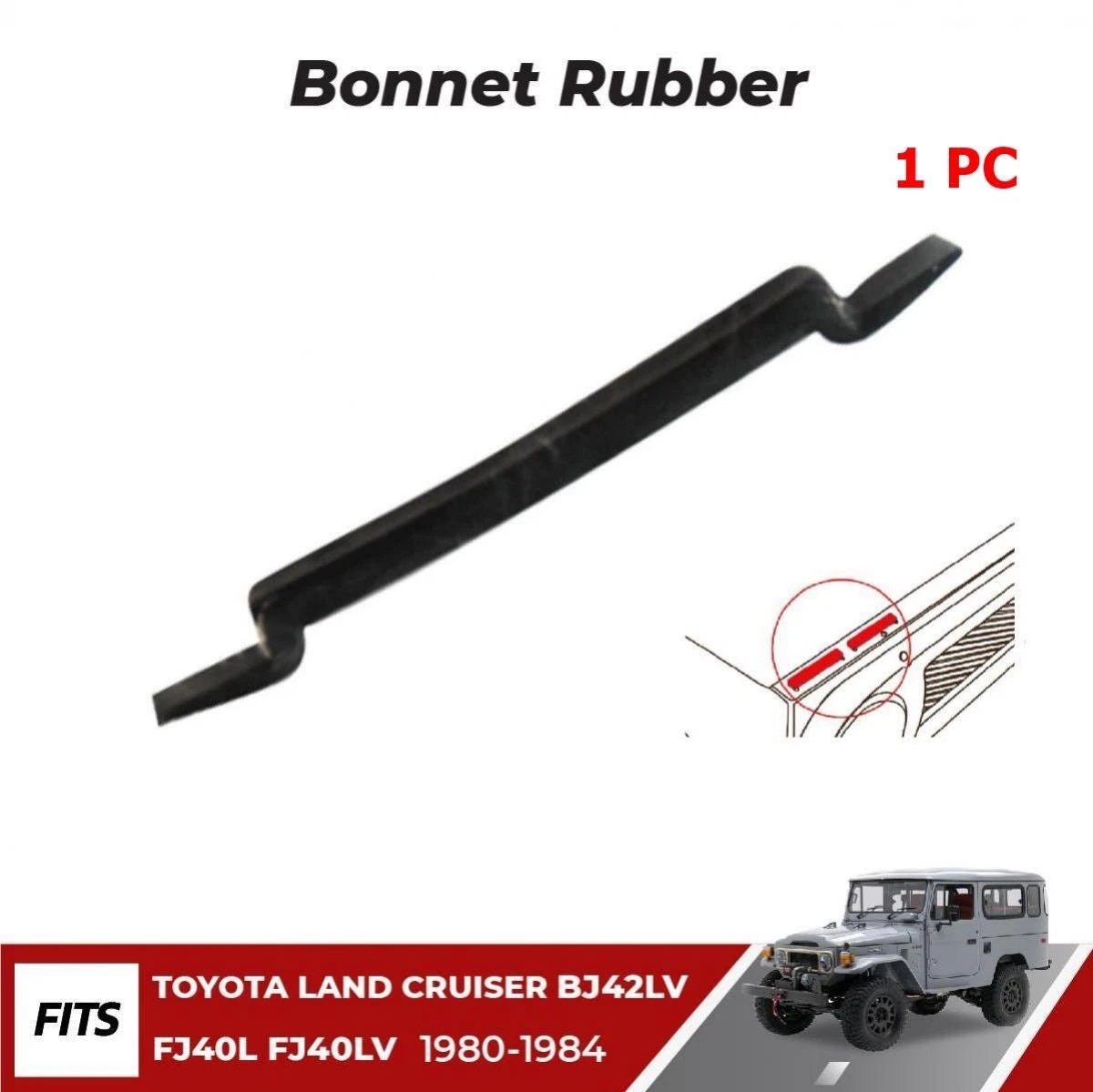 Hood Bonnet Rubber Cushion Side Pad Fits Toyota Land Cruiser FJ40 SUV 80-84 D10