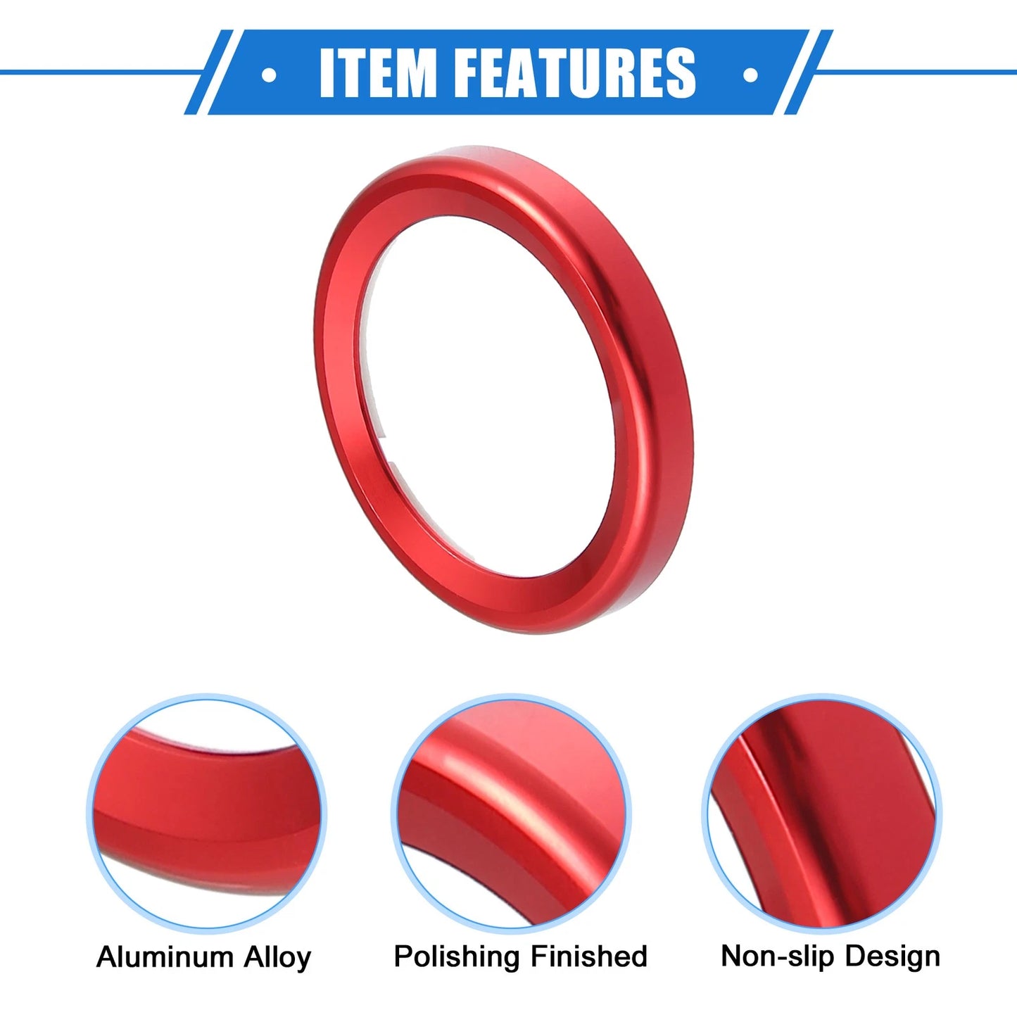 Red Engine Start Stop Ignition Push Button Cover for Ford Maverick (2022-2023)