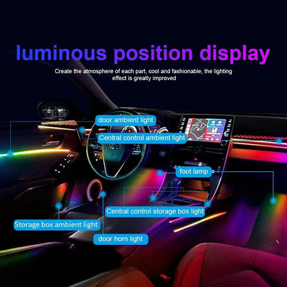 14 In 1 RGB LED Car Symphony Light Remote Acrylic Strip for All Models