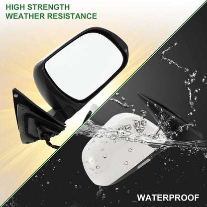 Right Side Door Mirror Manual Folding White for Toyota Highlander (2008-2013)