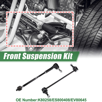 6pcs Front Suspension Kit Tie Rod Ends for Dodge Caliber (2007-2012)