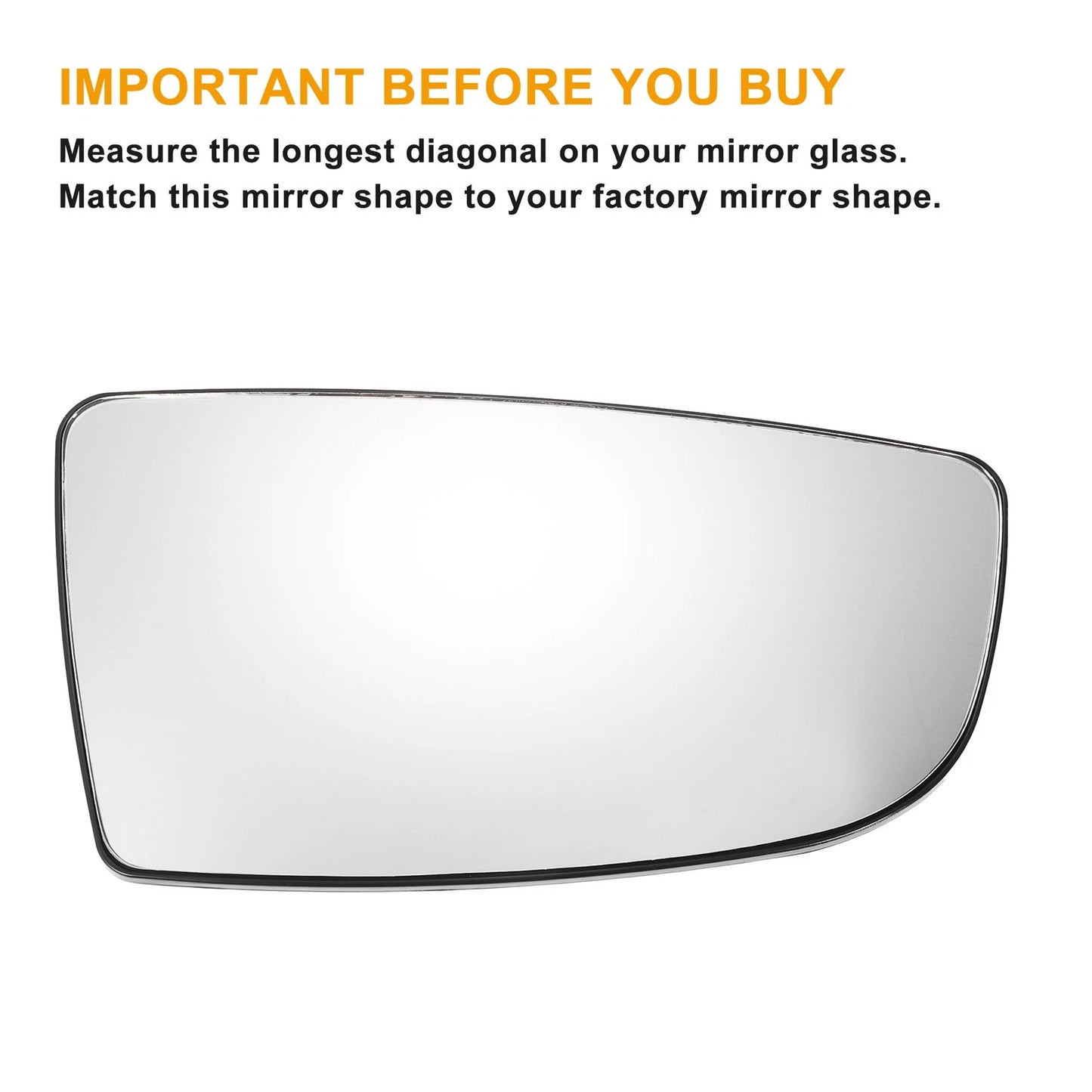 Right Lower White Mirror Glass w/ Back Non-Heated for Ford Transit T150 T250