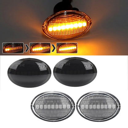 Sequential LED Side Marker Blinker Lights for Fiat 500 500e 500c Abarth