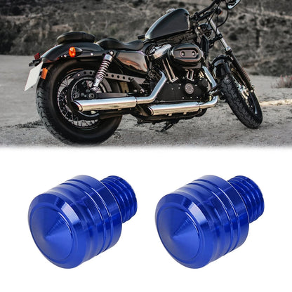 2 x 10mm Mirror Hole Plugs Blue Universal for Motorbike