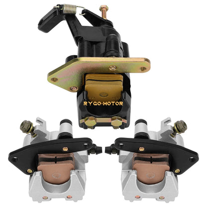 Front & Rear Brake Calipers w/Pads for Yamaha Banshee YFZ350 (1990–2001)