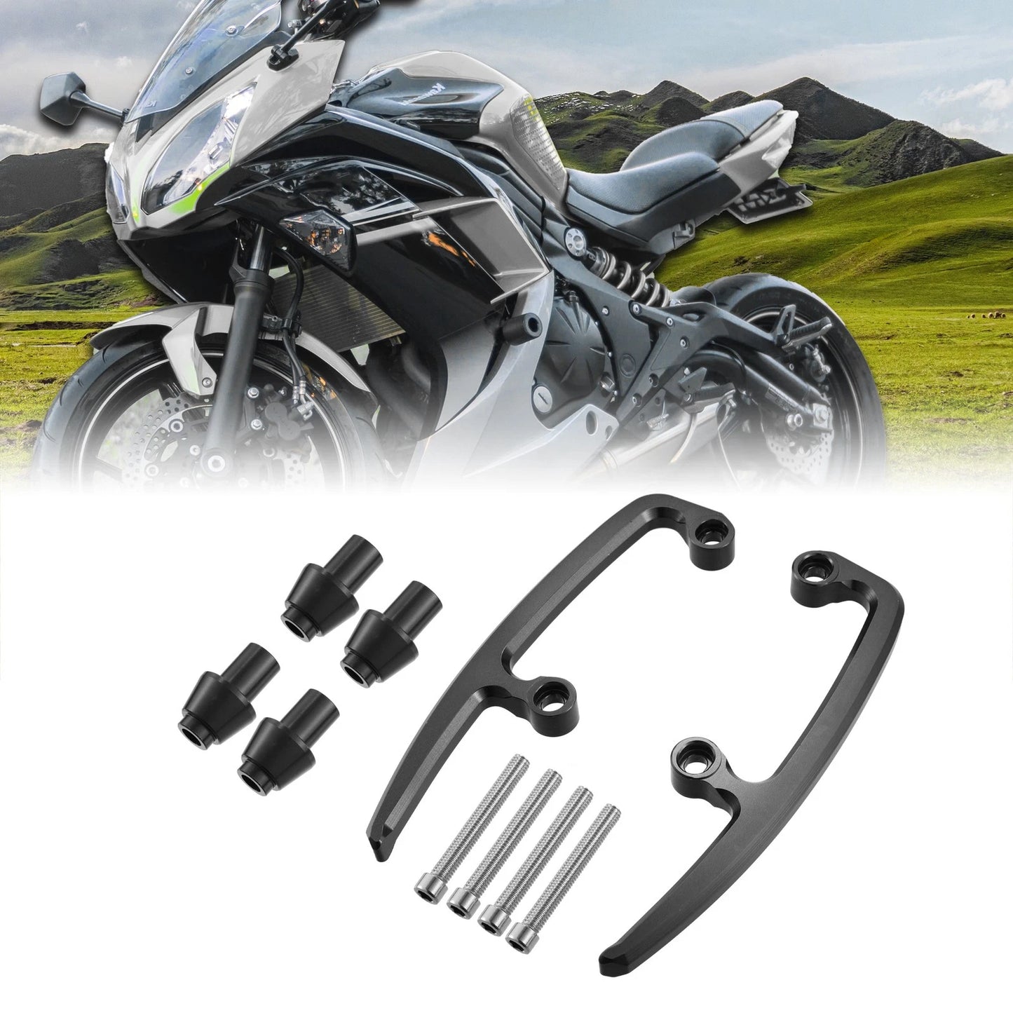 Set Rear Seat Rail Handle for Kawasaki NINJA 650 (2017–2022)