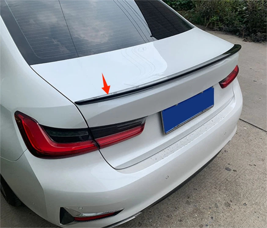 Glossy Black P Style Rear Spoiler Wing for BMW 3 Series G20 G28 Sedan (2019-2024)