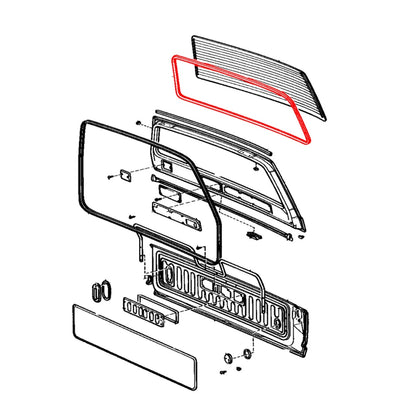 Back Door Glass Weatherstrip for Toyota Land Cruiser FJ60 1980-1987