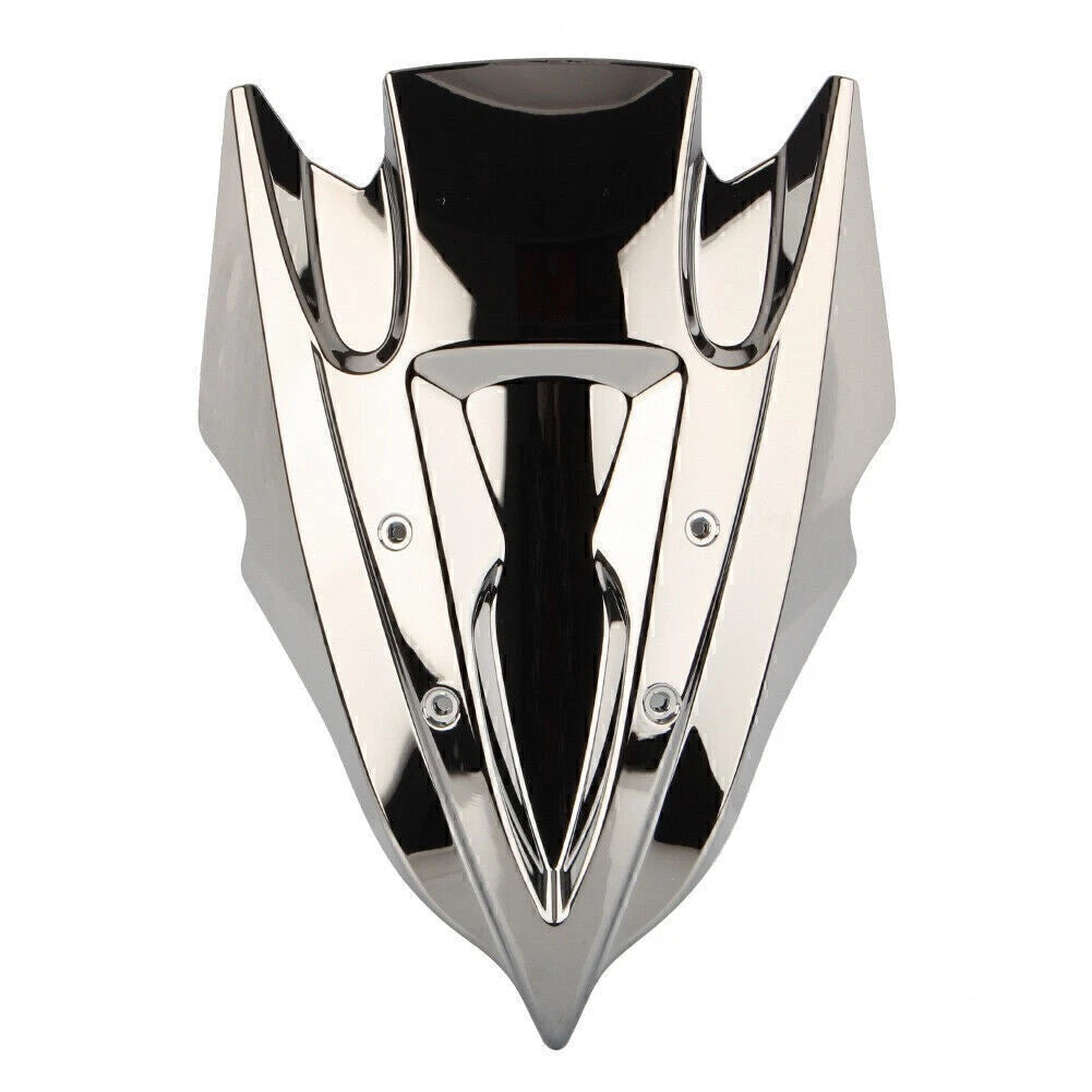 Silver Double Bubble Windshield for Kawasaki Z250 Z300 (2013-2017)