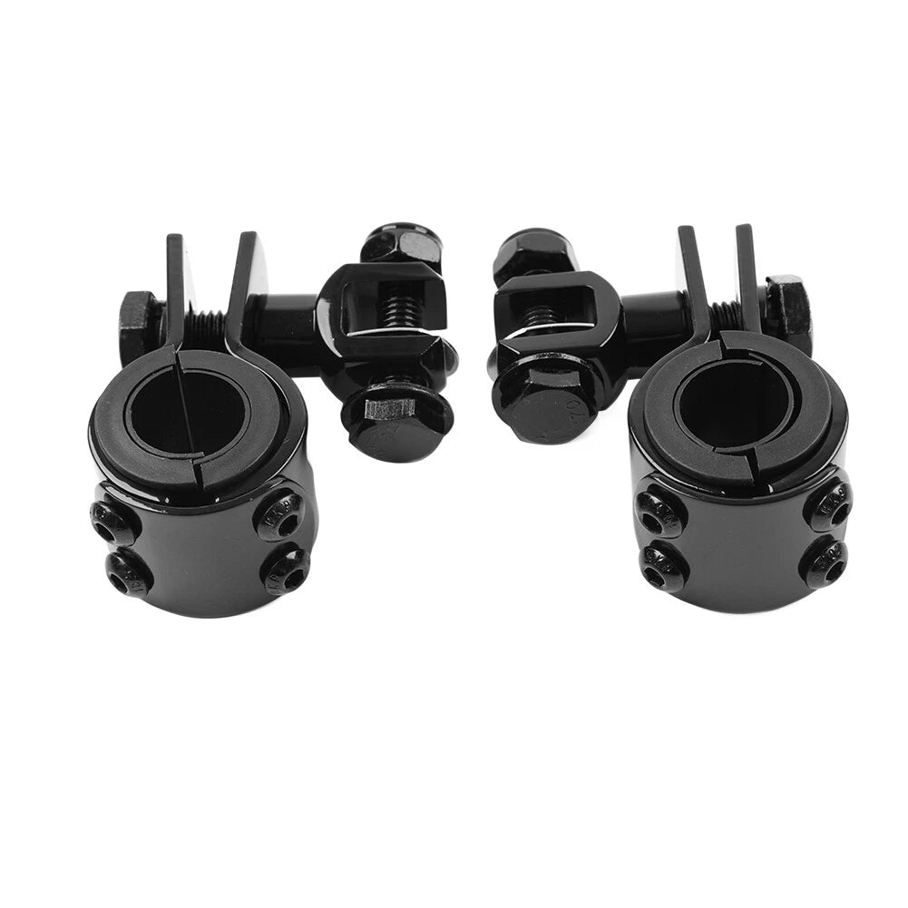 1" 1.25" Highway Bar Foot Pegs Mount Clamps for Harley Motorcycle