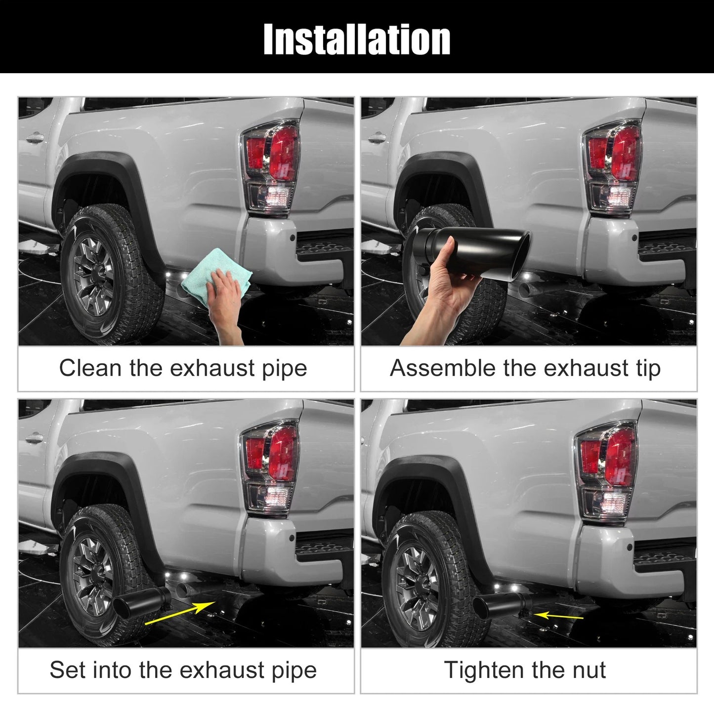 Exhaust Tip Set for Toyota Tacoma 2005-2022 - Muffler Upgrade