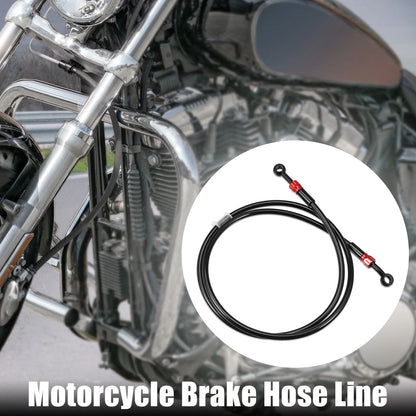 Brake Hose 28 90 Degree Braided Line Clutch Tube 130cm Black for Motorcycle