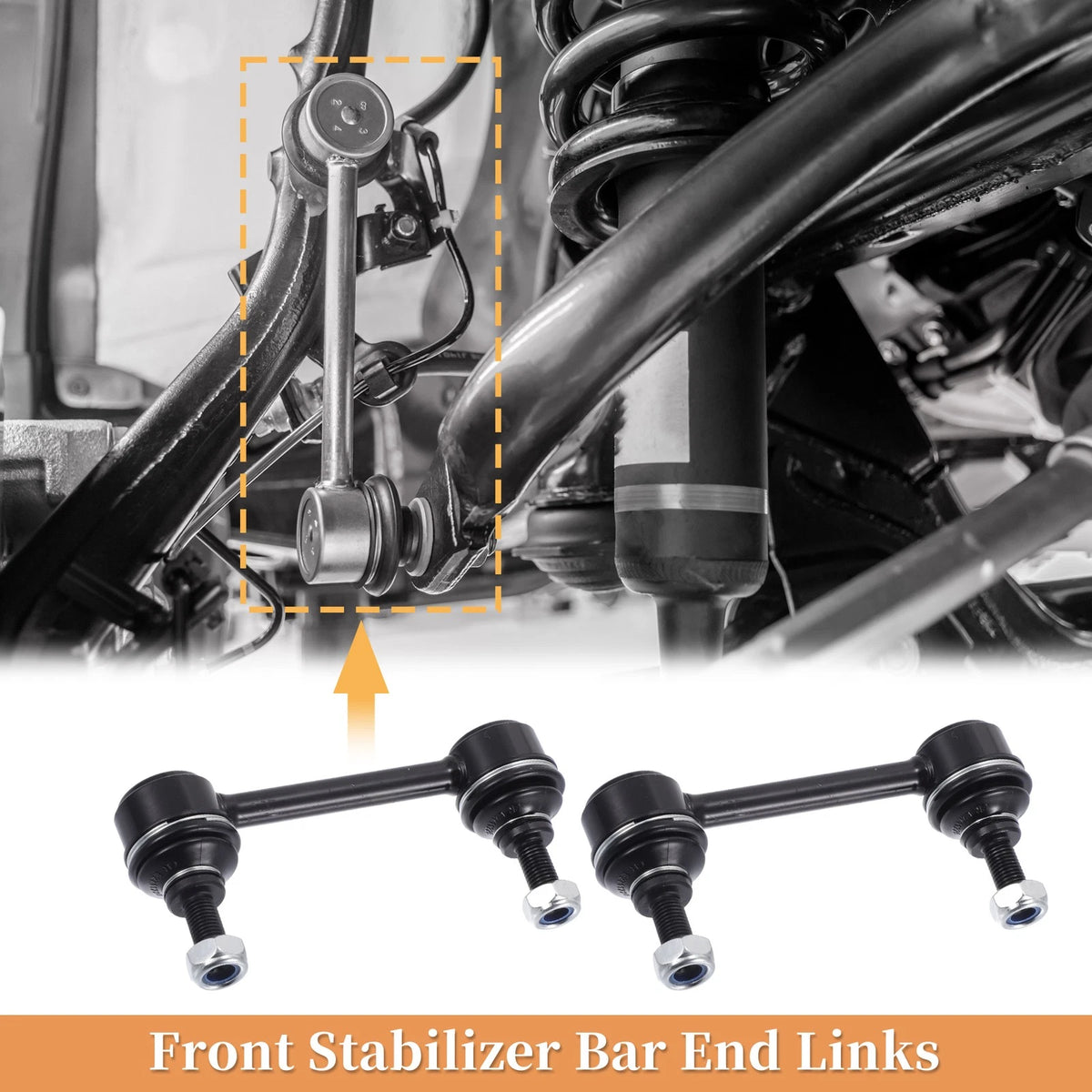 2 x Front Stabilizer Sway Bar Links for Isuzu I-290, I-280 (2006-2008)