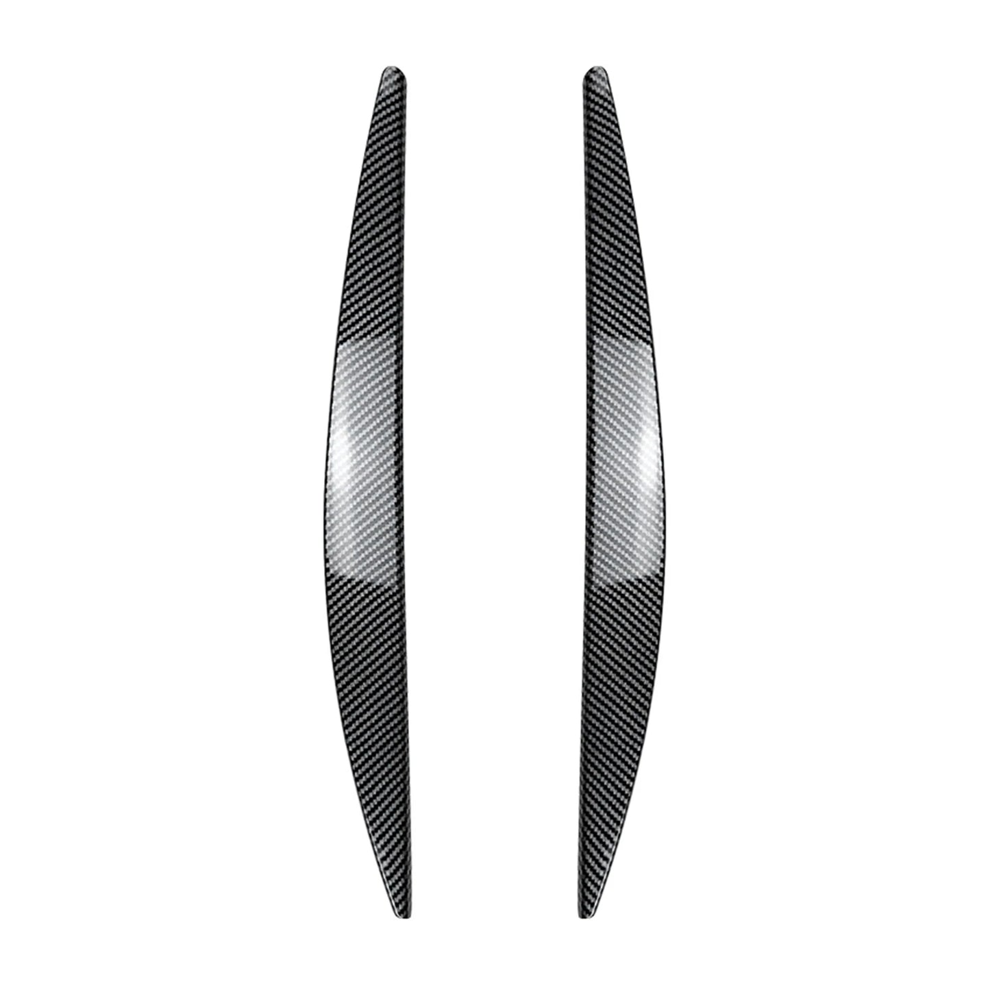 2 x Carbon Look Front Headlight Eyelid Trim for Skoda Octavia (2015-2017)