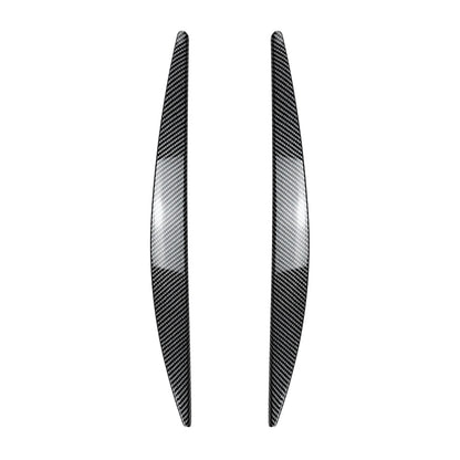 2 x Carbon Look Front Headlight Eyelid Trim for Skoda Octavia (2015-2017)