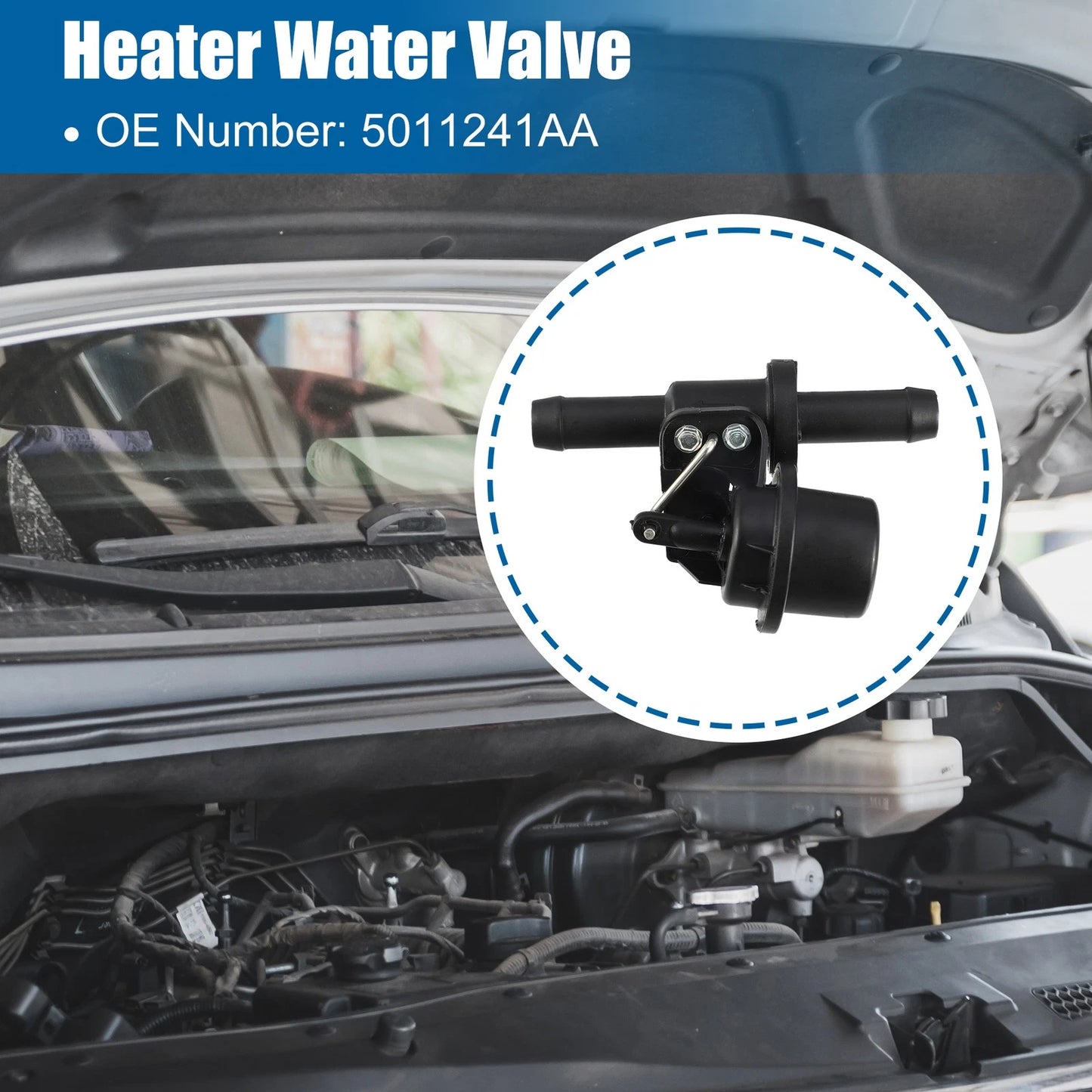 Radiator Water Valve for Dodge Van 1500 B2500 Plastic Metal Black