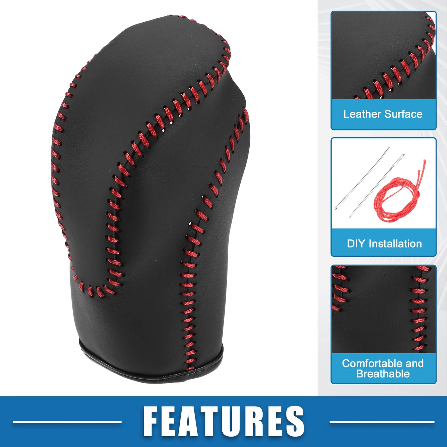 Gear Shift Lever Cover Trim for Subaru Crosstrek (2018-2023) Black Red