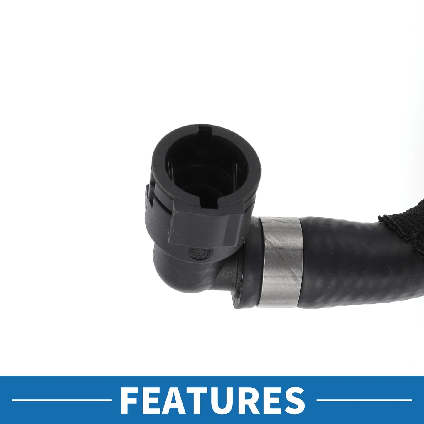 Radiator Hose for BMW 740i 3.0L (2011-2012) Rubber Black 1 x Piece