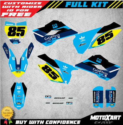 Custom Graphic Kit for Husqvarna TC 85 (2014-2017) BOOST Style Decals