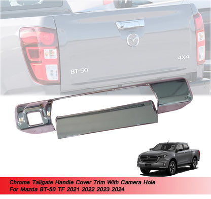 Tailgate Handle Cover Trim w/ Camera Hole for Mazda BT50 (2021-2024)