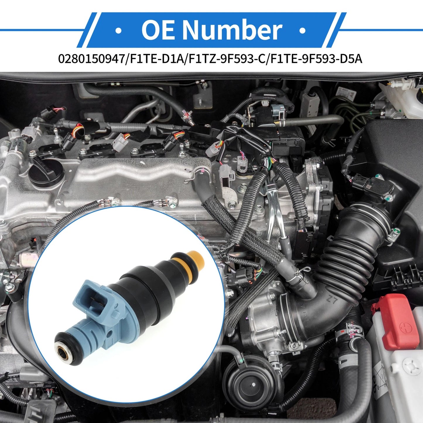 Fuel Injector 1 Pc for Ford F-250 7.5 (1991-1995)