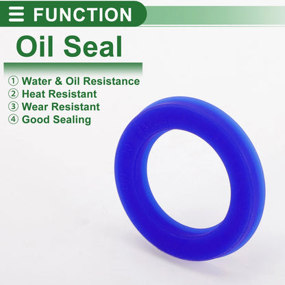 Oil Seal 30x45x6mm TPU High Pressure Blue 5 Pcs