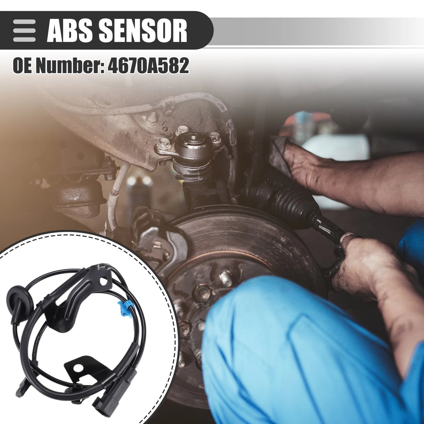 Rear Right ABS Wheel Speed Sensor for Mitsubishi Lancer, Outlander (2003-2018)