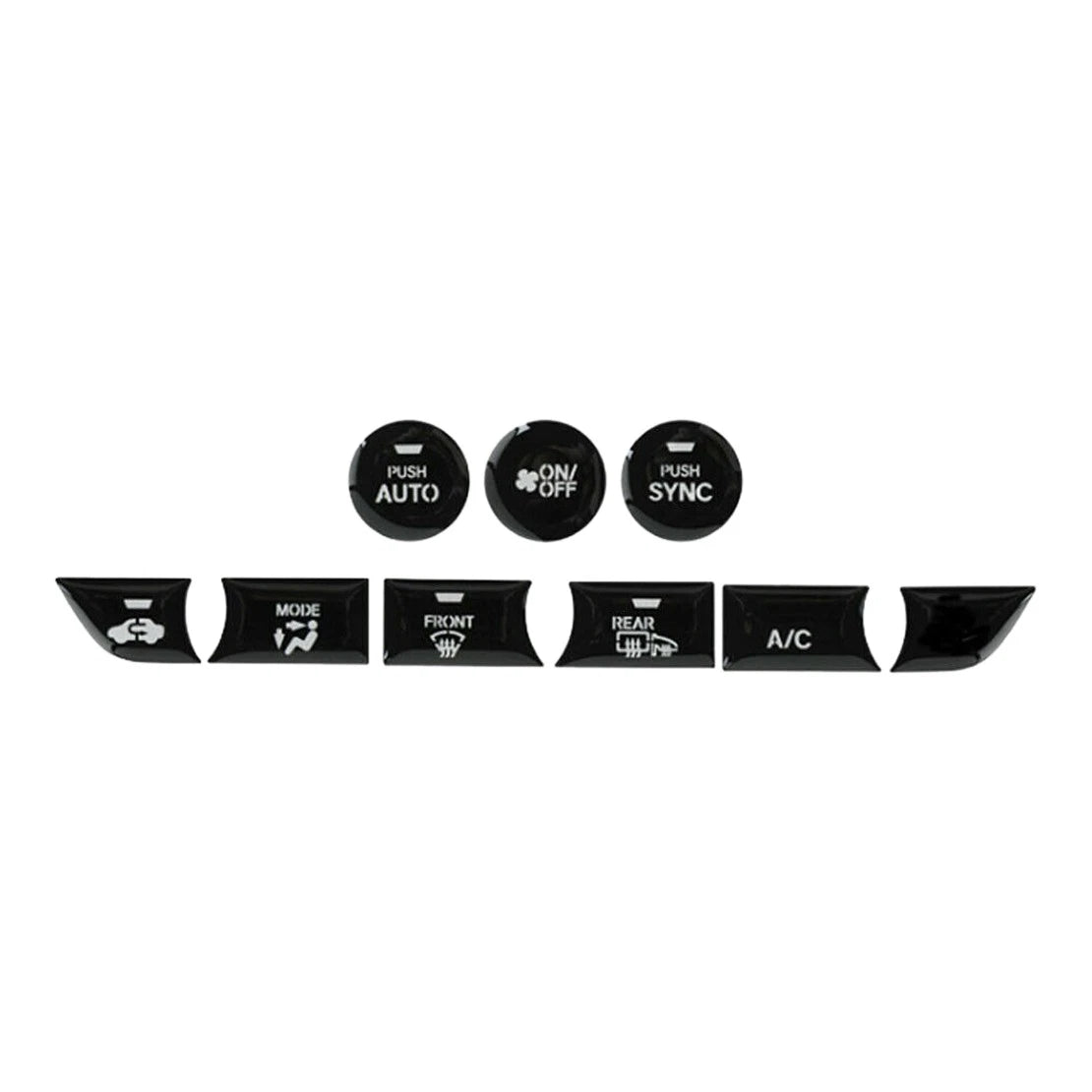 9 x Center Console Switch Button Covers for Honda Accord (2018-2021)
