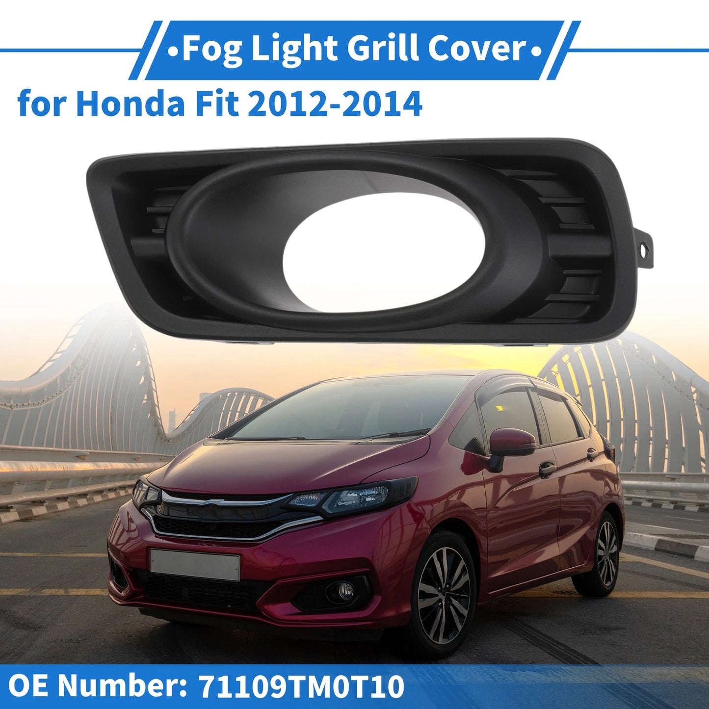 Front Left Fog Light Grill for Honda Fit (2012-2014)