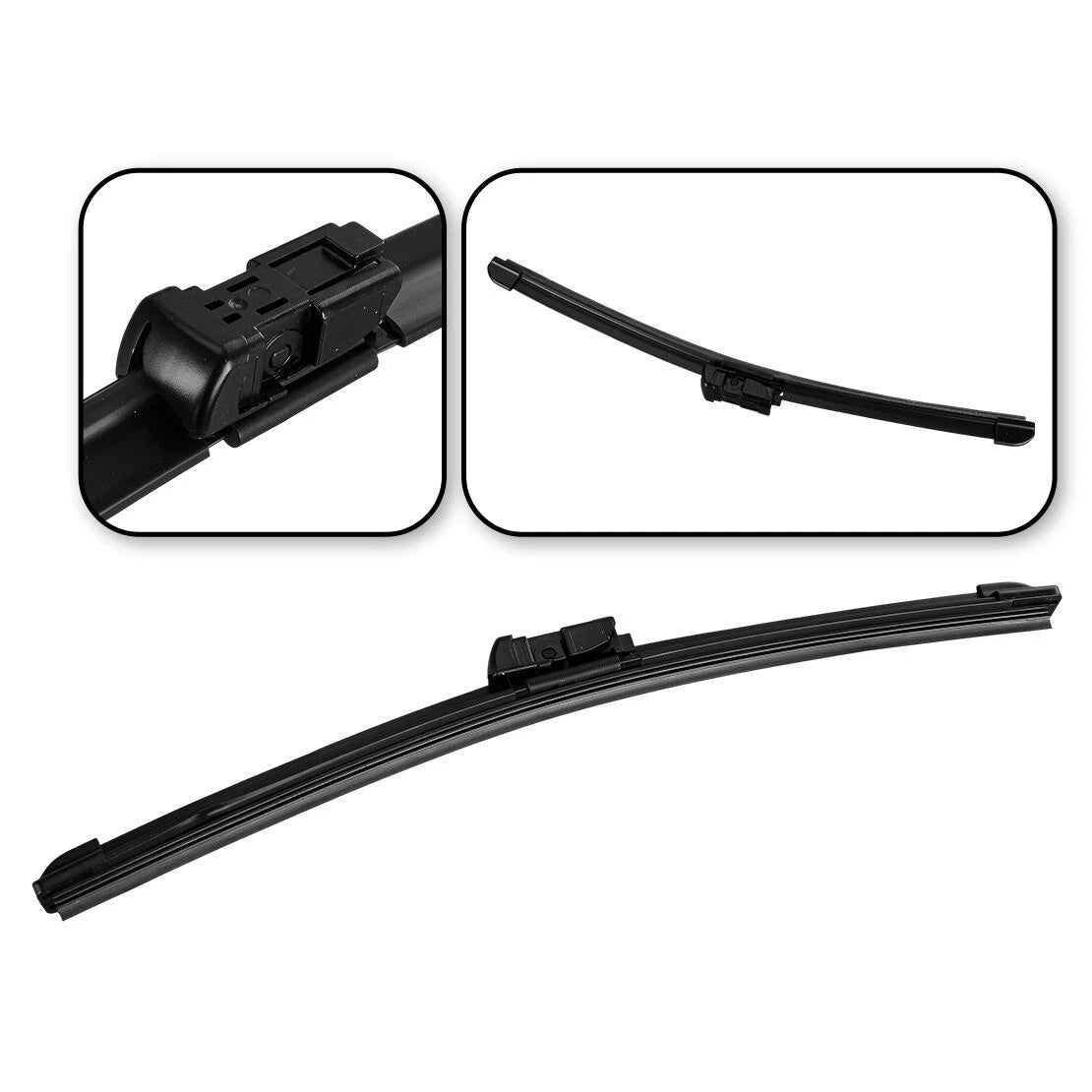 3PCS Wiper Blades 24" 14" 11" for Fiat 500 (2007-2017)
