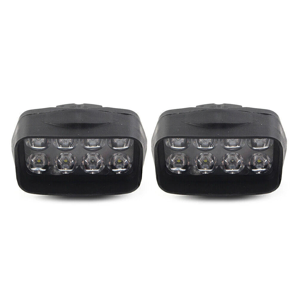 2 x 8-LED Motorcycle Front Headlight Fog Lights for Car UTV ATV