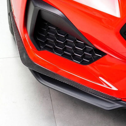 Carbon Fiber Front Bumper Side Canards for Ford Mustang 2024