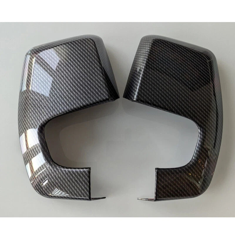 Carbon Look Door Wing Mirror Cover Caps for 2012+ Ford Transit Custom Van (2012)