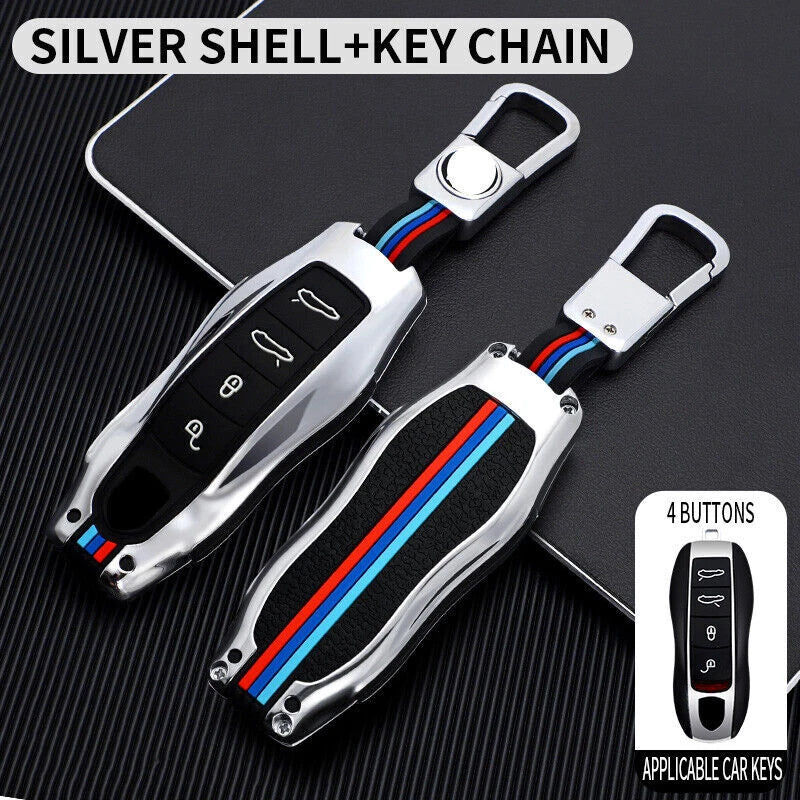 Luminous Metal Car Key Fob Case Cover for Porsche Cayenne Macan Panamera 911