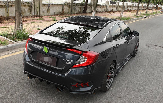 Glossy Black Spoiler Wing for Honda Civic 4DR Sedan RS (2016-2021)