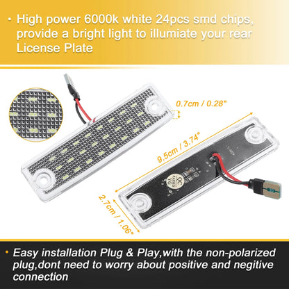 2 x LED License Plate Light Assembly for Toyota 4Runner (2010-2023)