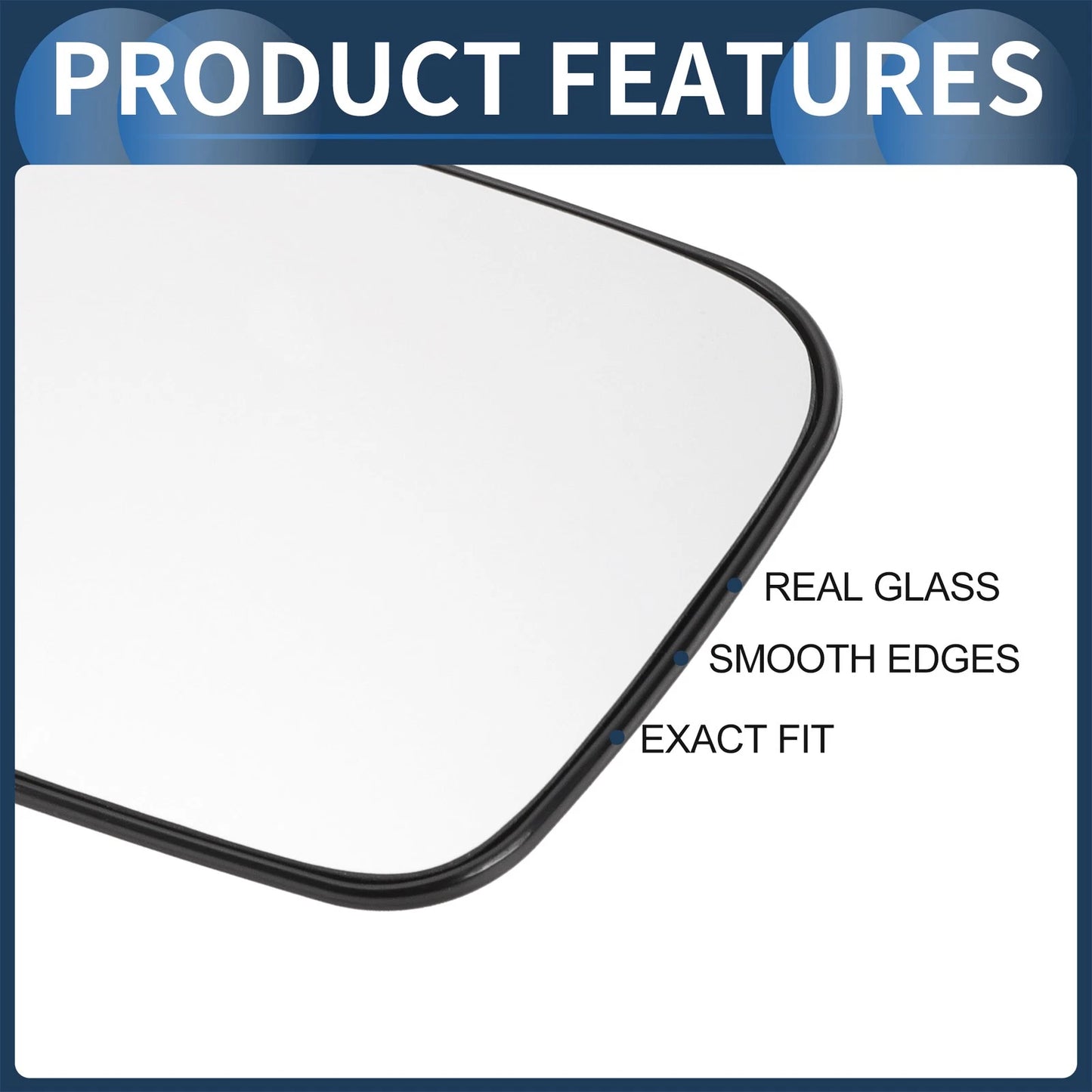 Left White Mirror Glass w/ Back Heated for Volvo 850 S40 S70 S90 V40 V70 (1993-2000)