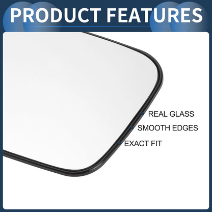 Left White Mirror Glass w/ Back Heated for Volvo 850 S40 S70 S90 V40 V70 (1993-2000)