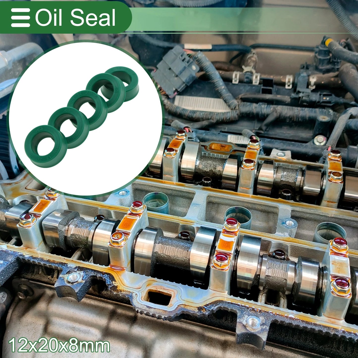 Oil Seal 12x20x8mm TPU Seal Ring 5 Pcs for Rotary Shaft