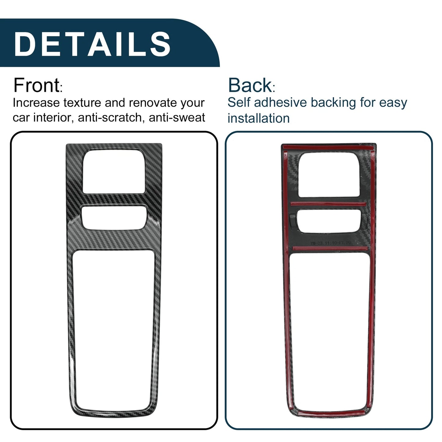 Gear Shift Panel Cover for Toyota Harrier 80 Series Carbon Fiber (2000-2007)