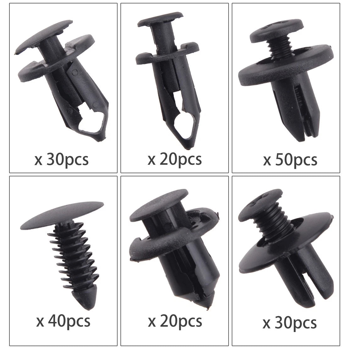 190 x Push Pin Rivet Fasteners for Honda Fender Bumper Door Trim