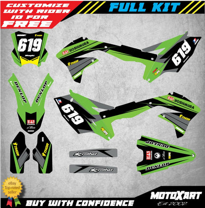 Custom Decal Kit for Kawasaki KXF 450 (2016-2018) FLEX STYLE Stickers