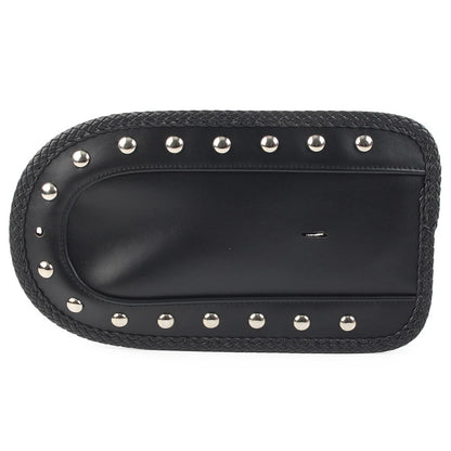 Black PU Rear Fender Bib Solo Seat for Harley Softail FXSTC Fatboy (2000-2017)