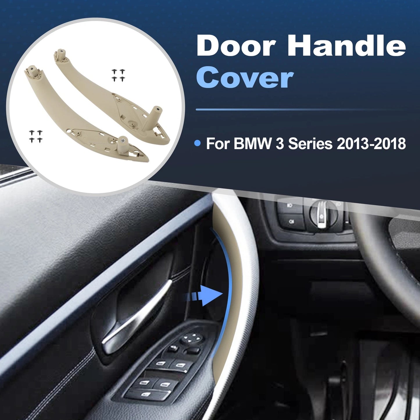 Inner Trim Door Pull Handle for BMW 320i 328i 330i 335i 340i 428i 430i 435i 440i (2006-2020)