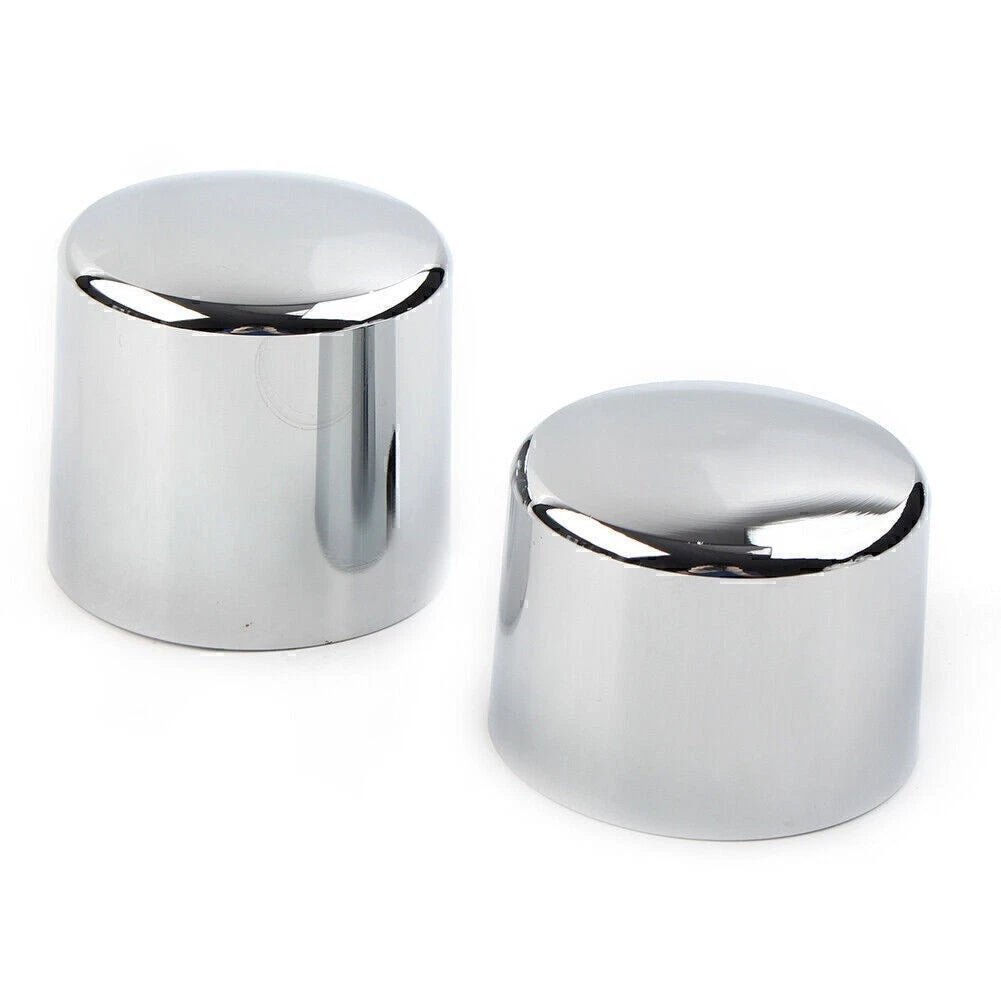 Rear Axle Nut Covers for Harley Softail Deuce FXSTD Springer Chrome