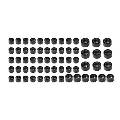63X Black Engine Topper Screw Bolt Cap Kit for Harley Twin Cam Softail (2000-2006)