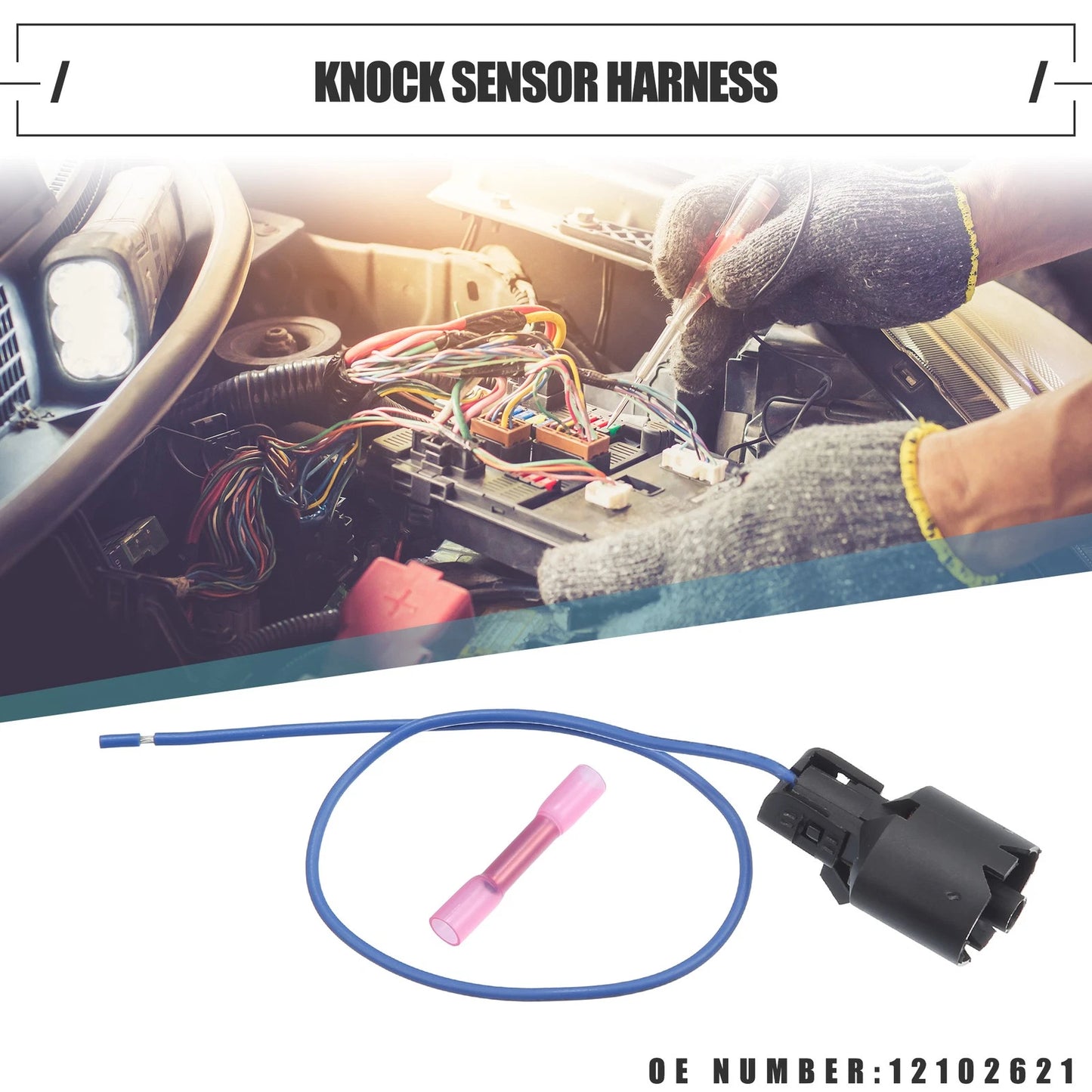 Knock Sensor Harness for Chevrolet Camaro Plastic Black 1 Set