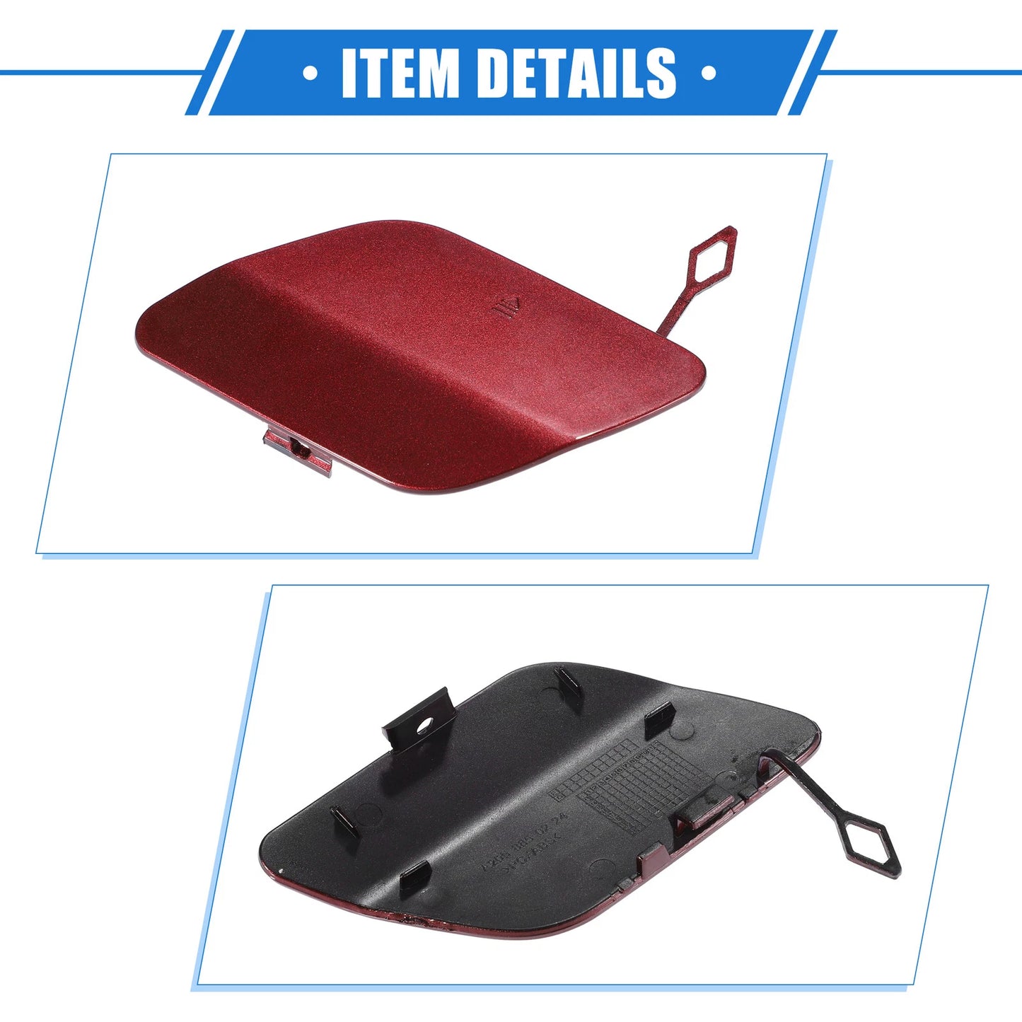Car Rear Bumper Tow Hook Cover for Mercedes-Benz C300 Sedan (2016-2018) Red