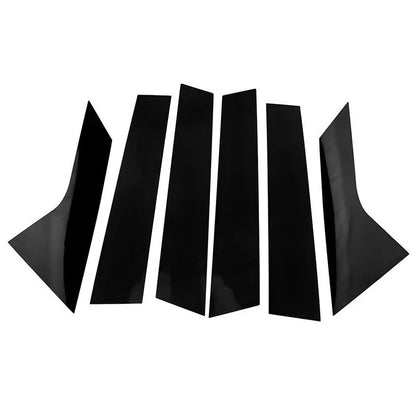 Glossy Black Door Window Trim 6 x Pillar Posts for Hyundai Elantra (2021-2023)