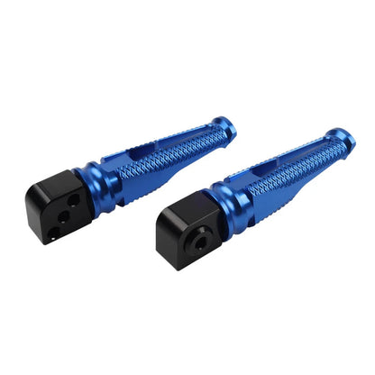 Blue Passenger Rear Footrest Pegs for Kawasaki Z300, 400, 650, 900, ZX6R (2015-2023)